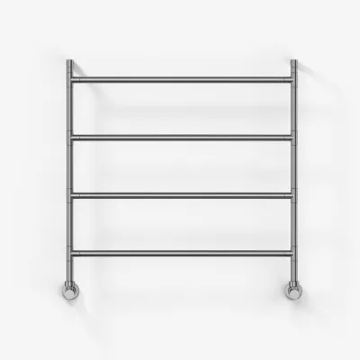 Vetro Nostromo 482/4 - 80x80, Water-borne Towel Rail, Brushed Steel