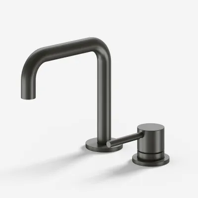 Semplice SHV405 S02 - Hand basin mixer with fixed spout, PVD Matt Gun Metal