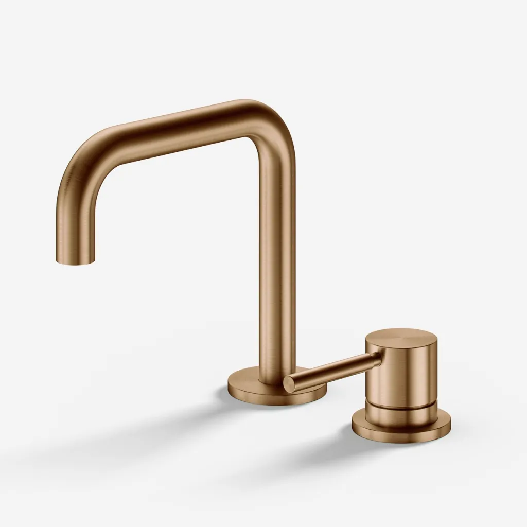 Semplice SHV405 S02 - Washbasin mixer with fixed spout, PVD Brushed Copper
