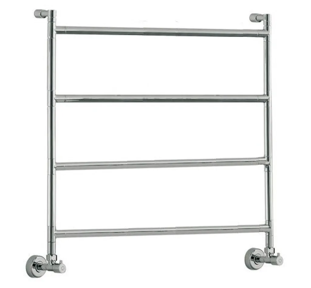 Vetro Nostromo 482/4 - 80x80, Waterborne Towel Rail, Matte Black
