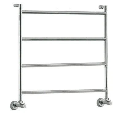 Vetro Nostromo 482/4 - 80x80, Waterborne Towel Rail, Matte Black