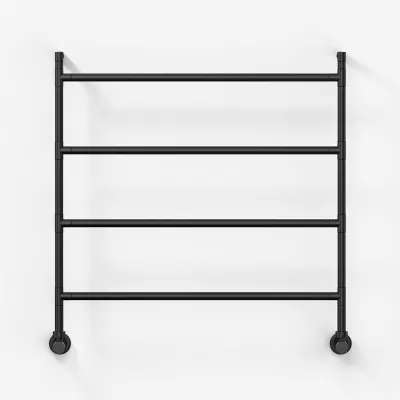 Vetro Nostromo 482/4 - 80x80, Waterborne Towel Rail, Matte Black