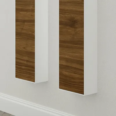 Copenhagen Chic CC1630 - Tall cabinet in Mattvid Corian® & American Walnut
