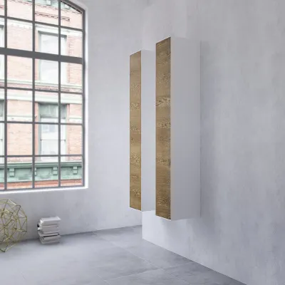 Copenhagen Chic CC3530 - Tall cabinet in Mattvid Corian® & Raw Wild Oak
