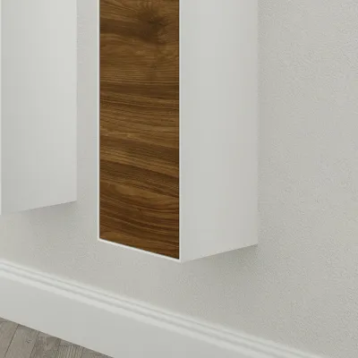 Copenhagen Chic CC3530 - Tall cabinet in Mattvid Corian® & American Walnut