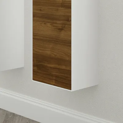 Copenhagen Chic CC3540 - Tall cabinet in Matt white Corian® & American Walnut