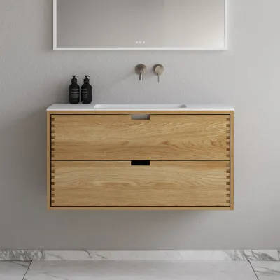CPH Tapwork Soho 100 - MKII, Finger-Tapped Cabinetry in Natural Oak including Mathvid SolidTec® Sink