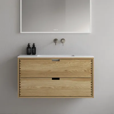 CPH Tapwork Soho 100 - MKII, Finger-Tapped Cabinetry in Natural Oak including Mathvid SolidTec® Sink