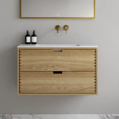 CPH Tapwork Soho 90 - MKII, Finger-Tapped Cabinetry in Natural Oak including Mathvid SolidTec® Sink
