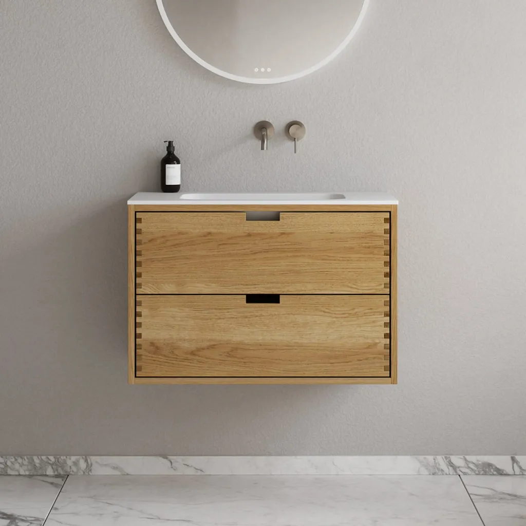 CPH Tapwork Soft 80 - MKII, Finger-Tapped Cabinetry in Natural Oak including Mathvid SolidTec® Sink