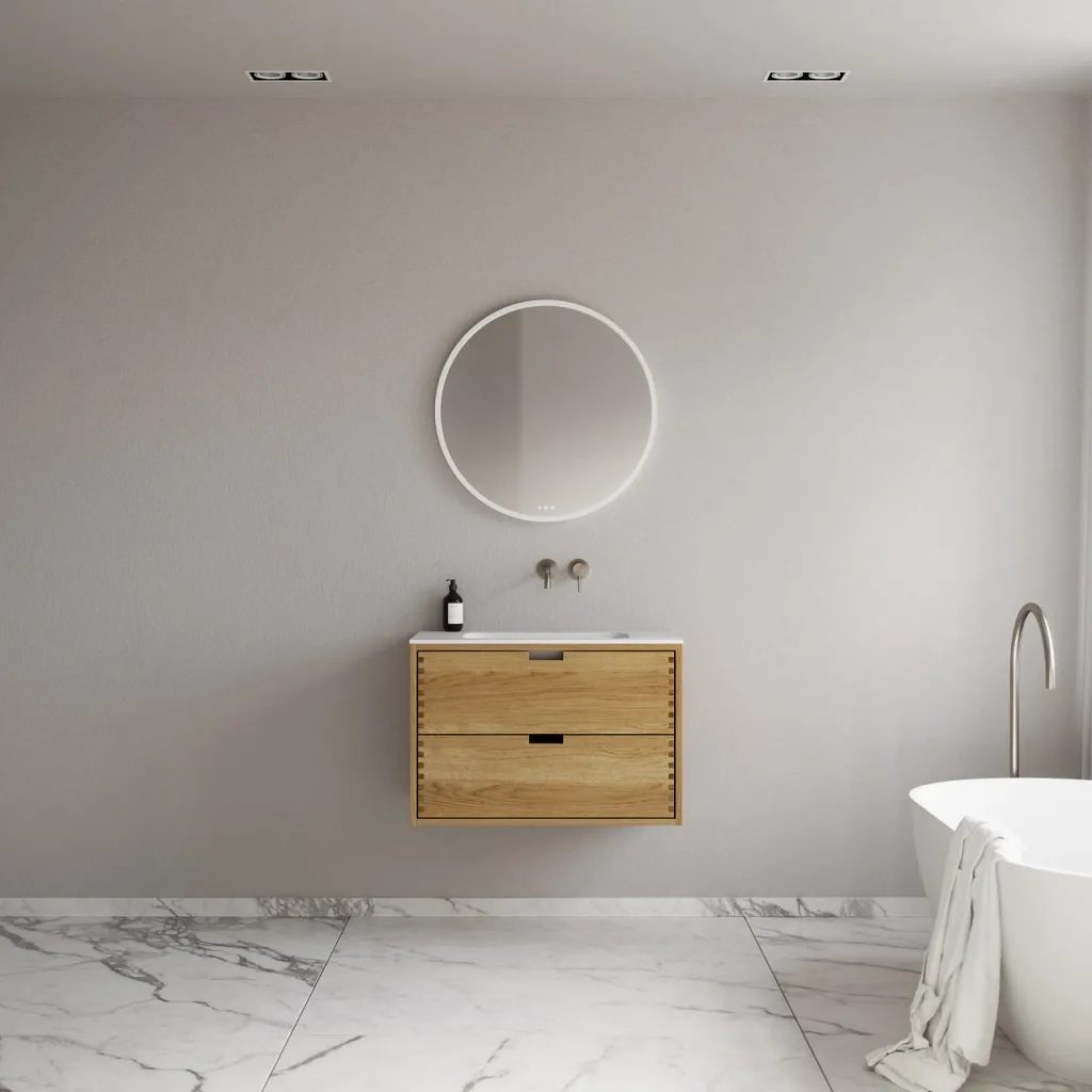 CPH Tapwork Soft 80 - MKII, Finger-Tapped Cabinetry in Natural Oak including Mathvid SolidTec® Sink