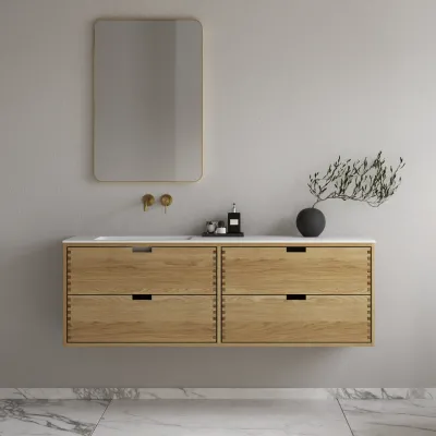 CPH Tapwork Soho 160L - MKII, Finger-Tapped Cabinetry in Natural Oak including Mathvid SolidTec® Sink