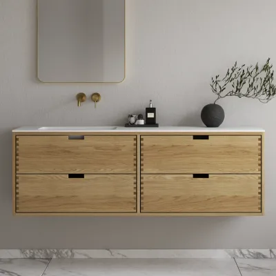 CPH Tapwork Soho 160L - MKII, Finger-Tapped Cabinetry in Natural Oak including Mathvid SolidTec® Sink