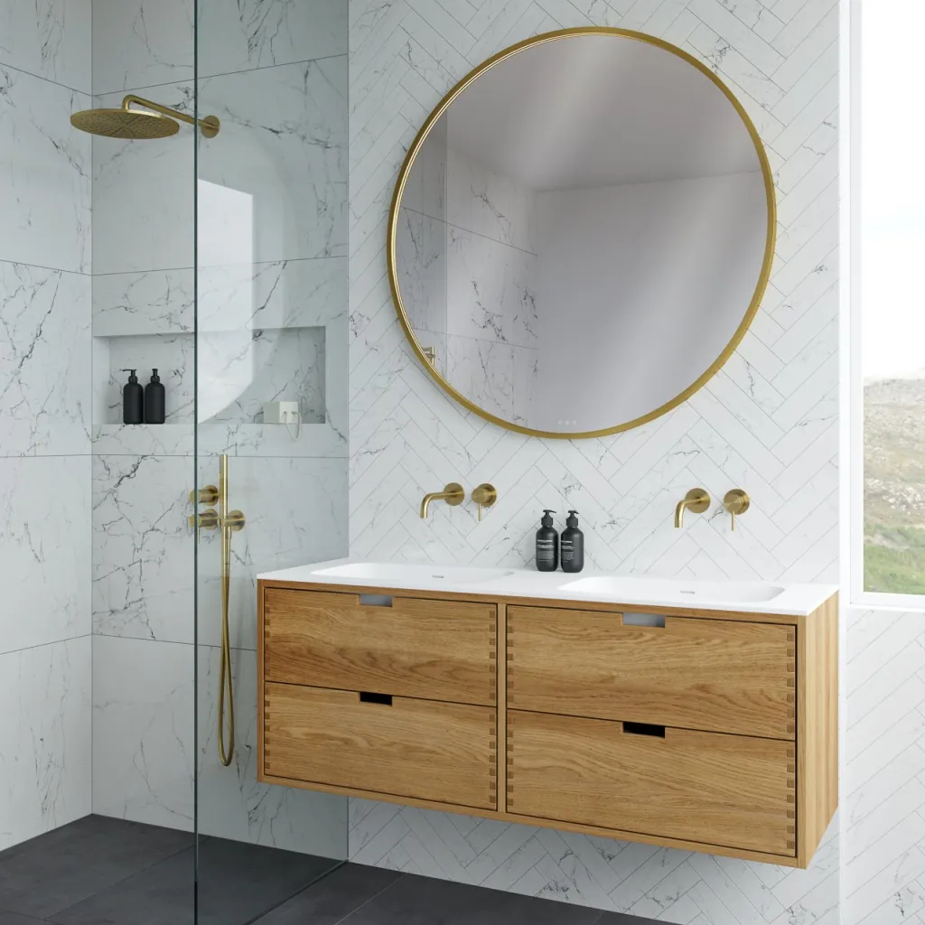 CPH Tapwork Soft 140D - MKII, Finger-Tapped Cabinetry in Natural Oak including Mathvid SolidTec® Sink