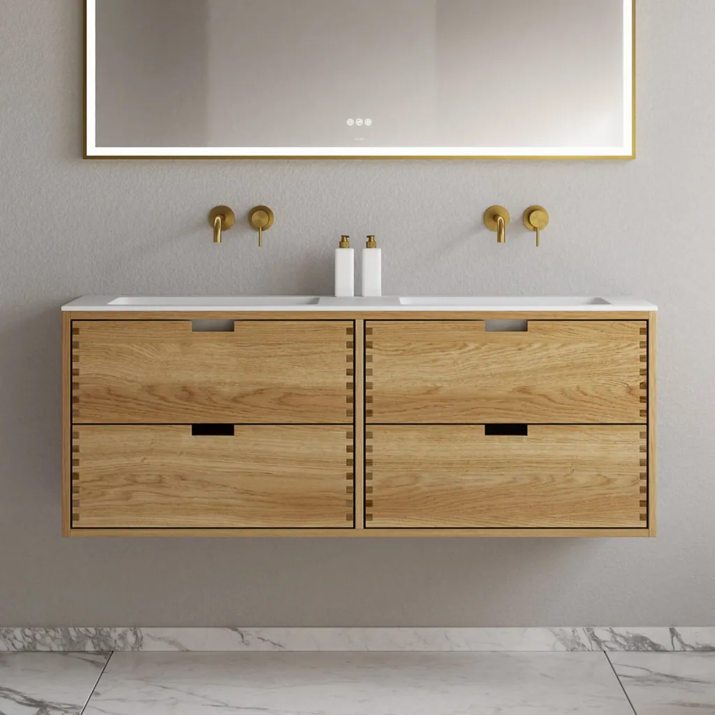 CPH Tapwork Soho 140D - MKII, Finger-Tapped Cabinetry in Natural Oak including Mathvid SolidTec® Sink
