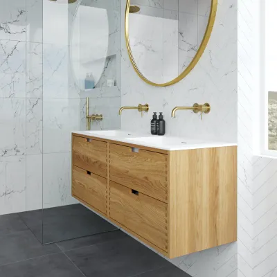 CPH Tapwork Soho 140D - MKII, Finger-Tapped Cabinetry in Natural Oak including Mathvid SolidTec® Sink