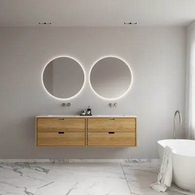 CPH Tapwork Soho 180D - MKII, Finger-Tapped Cabinetry in Natural Oak including Mathvid SolidTec® Sink