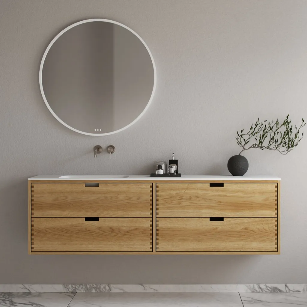 CPH Tapwork Soft 180L - MKII, Finger-Tapped Cabinetry in Natural Oak including Mathvid SolidTec® Sink