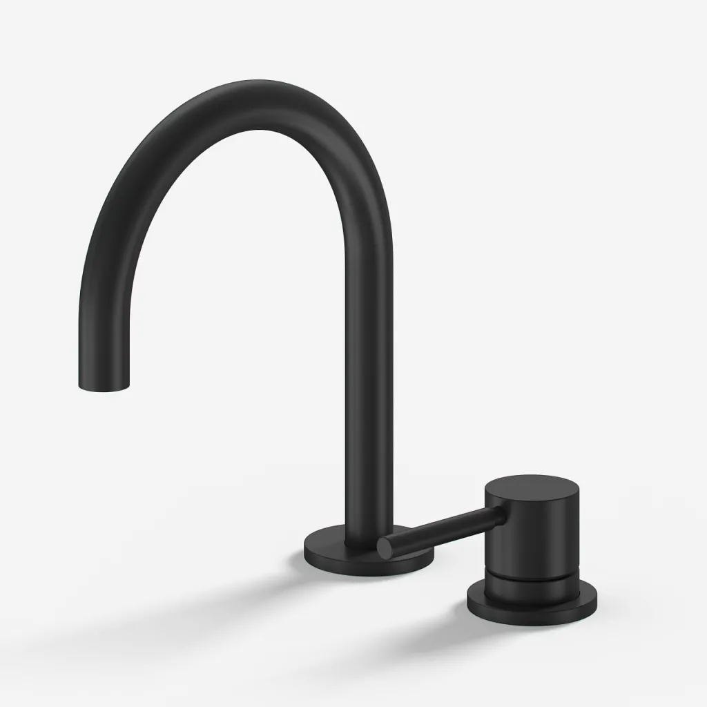 Semplice SHV405 S01 - Basin mixer with fixed Ø spout, Matte black