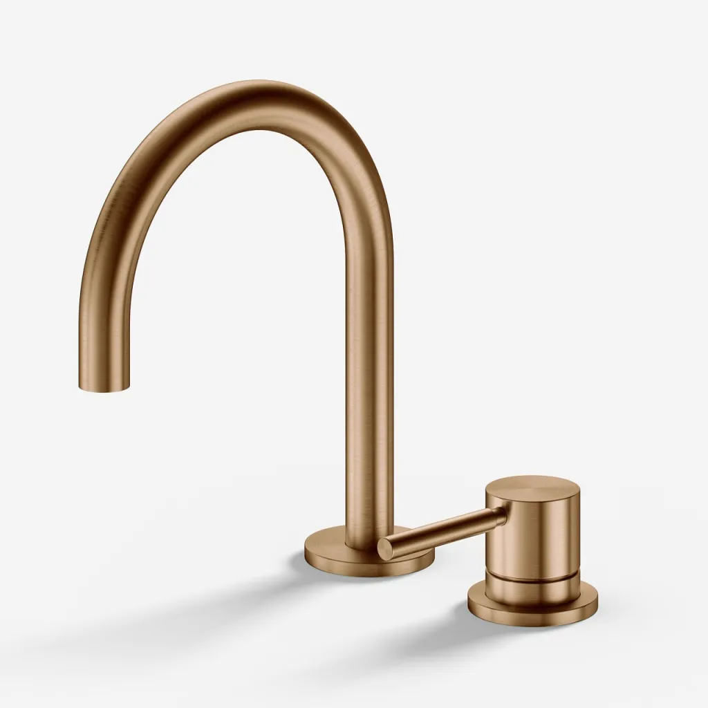 Semplice SHV405 S01 - Basin mixer with fixed Ø spout, PVD Brushed Copper