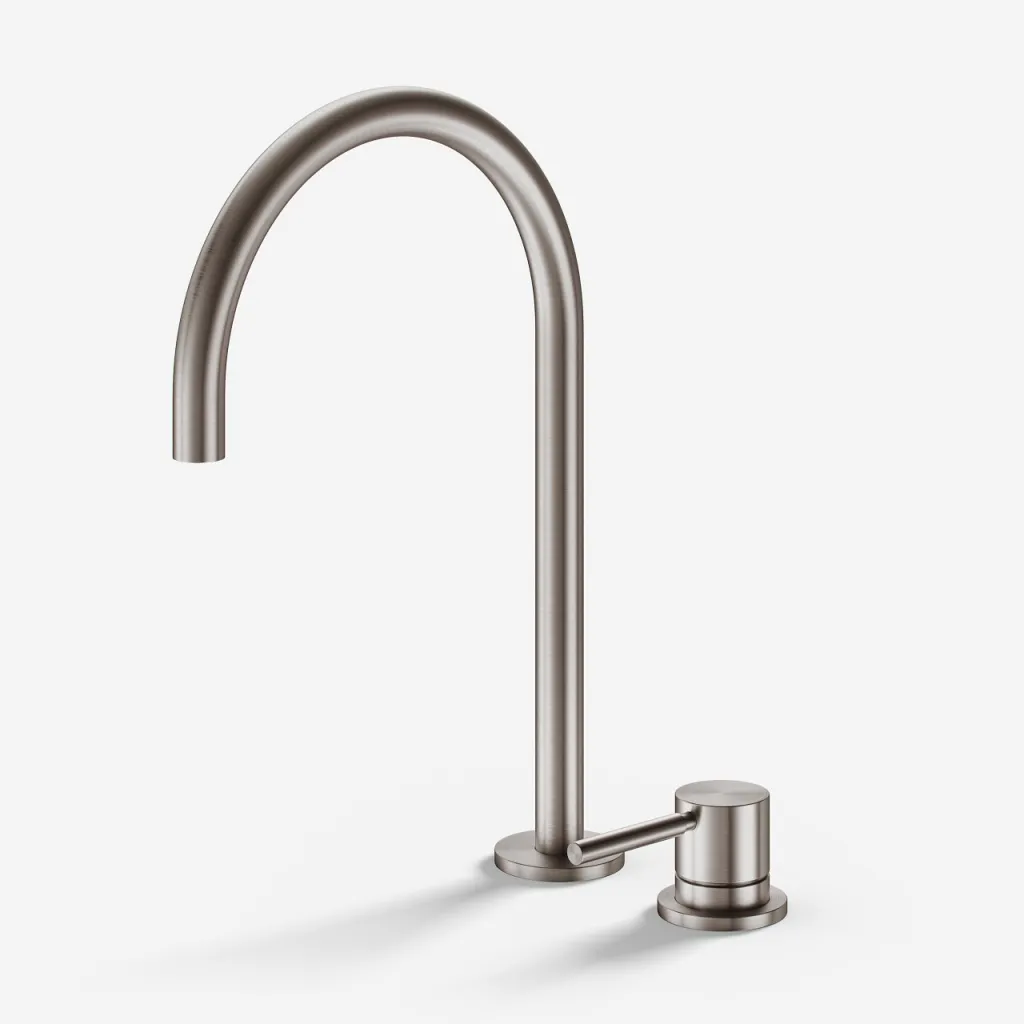 Semplice SHV405 S03 - Kitchen mixer with swivel spout, PVD Brushed Steel