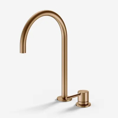 Semplice SHV405 S03 - Kitchen mixer with swivel spout, PVD Brushed Copper