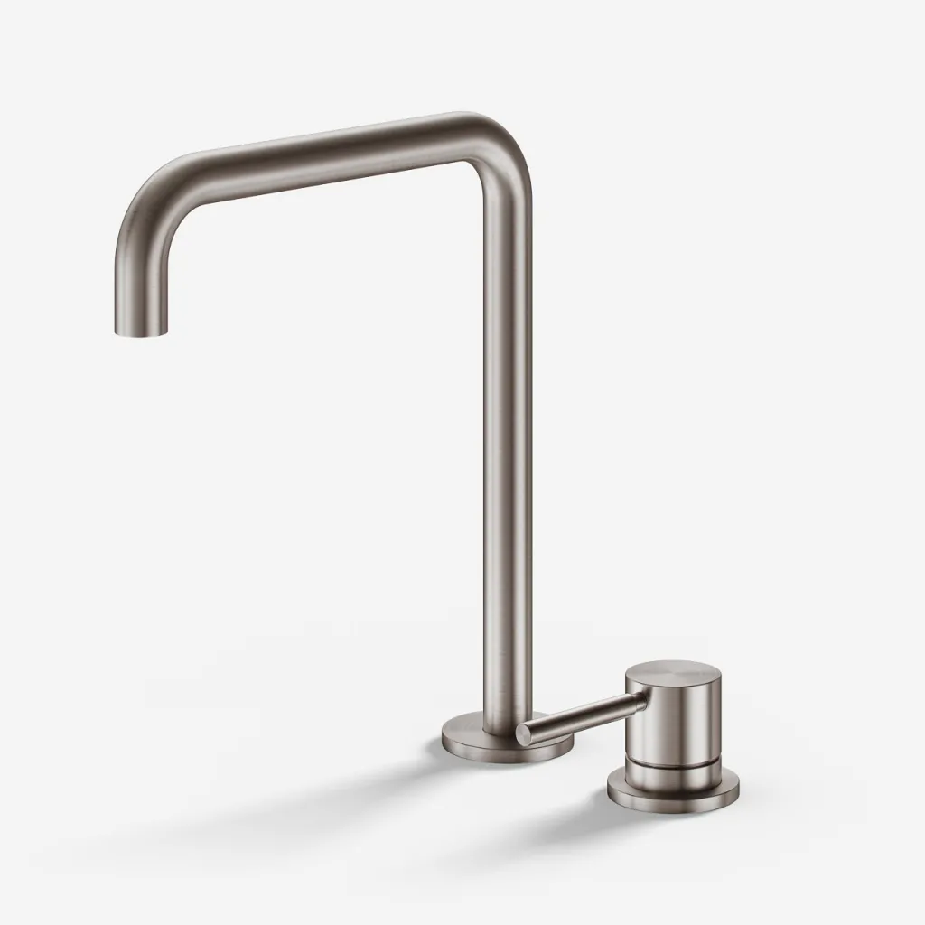 Semplice SHV405 S04 - Kitchen mixer with swivel spout, PVD Brushed Steel