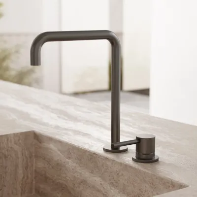 Semplice SHV405 S04 - Kitchen mixer with swivel spout, PVD Matt Gun Metal