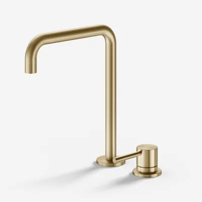 Semplice SHV405 S04 - Kitchen mixer with swivel spout, PVD Brushed Brass