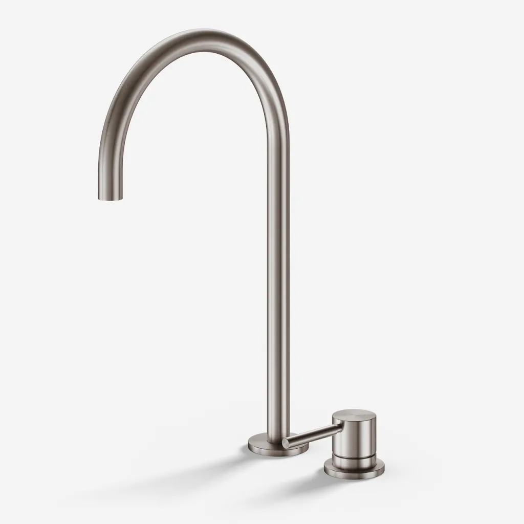 Semplice SHV405 S05 - Basin mixer with fixed spout, PVD Brushed Steel