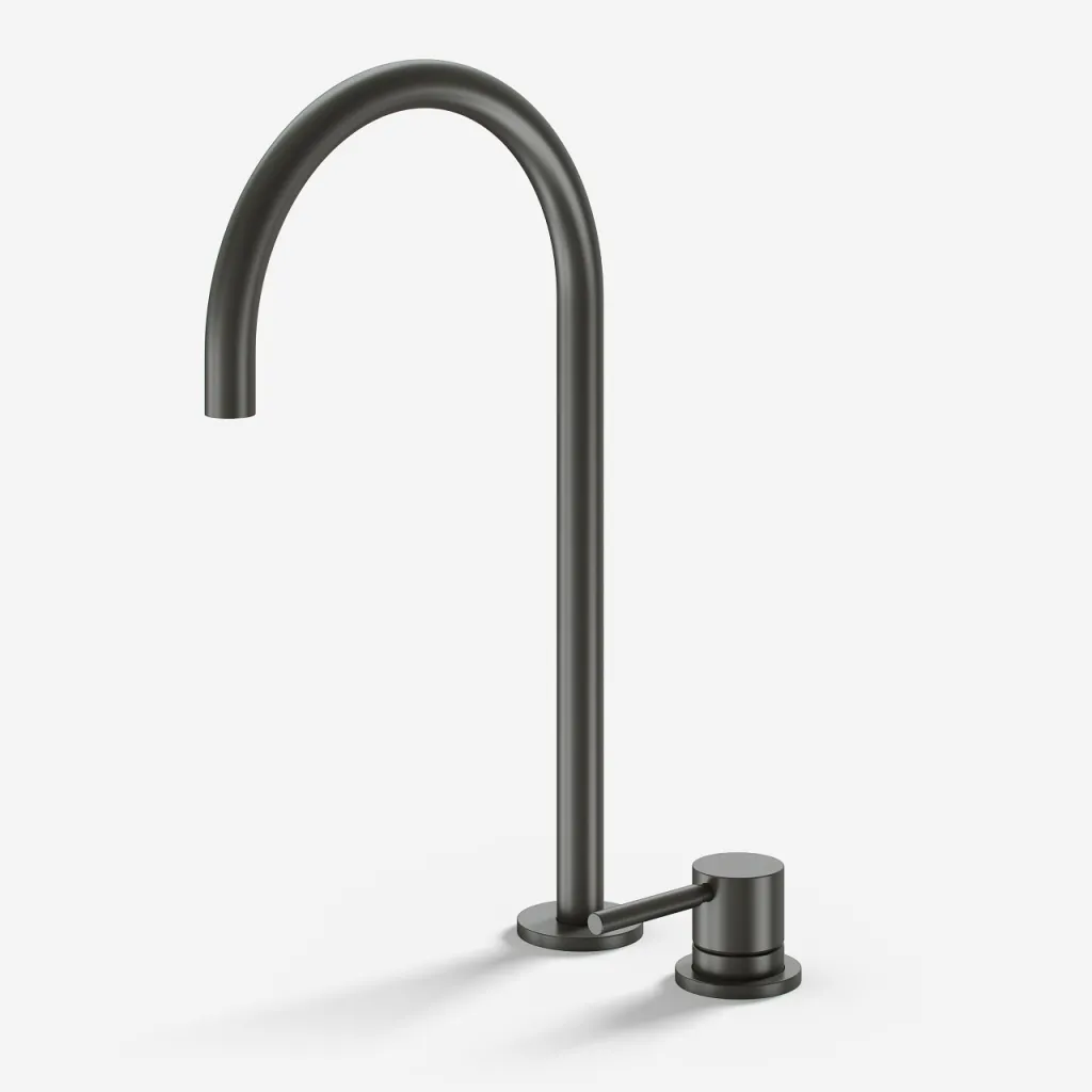 Semplice SHV405 S05 - Hand basin mixer with fixed spout, PVD Matt Gun Metal