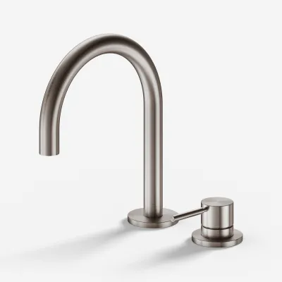 Semplice SHV505 S01 - Basin mixer with fixed spout, PVD Brushed Steel