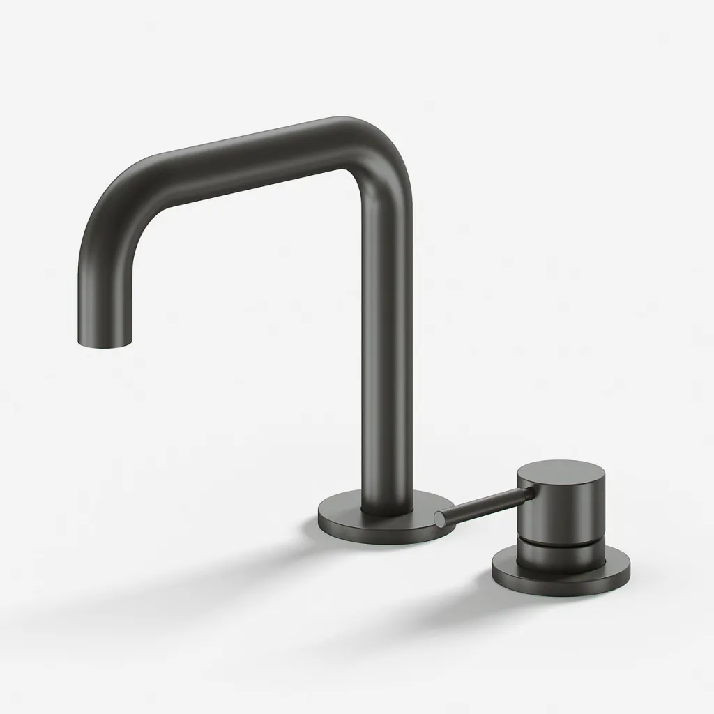 Semplice SHV505 S02 - Hand basin mixer with fixed spout, PVD Matt Gun Metal