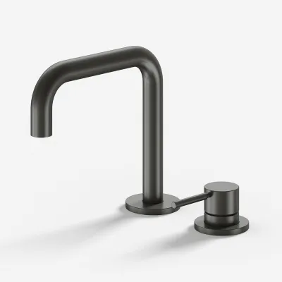 Semplice SHV505 S02 - Hand basin mixer with fixed spout, PVD Matt Gun Metal