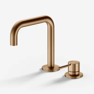 Semplice SHV505 S02 - Basin mixer with fixed spout, PVD Brushed Copper