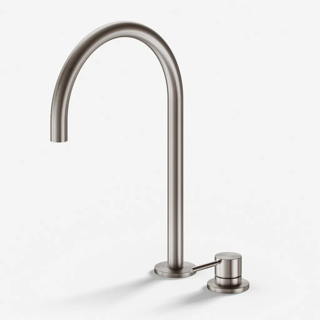 Semplice SHV505 S03 - Kitchen mixer with swivel spout, PVD Brushed Steel