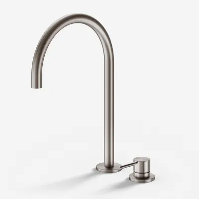 Semplice SHV505 S03 - Kitchen mixer with swivel spout, PVD Brushed Steel
