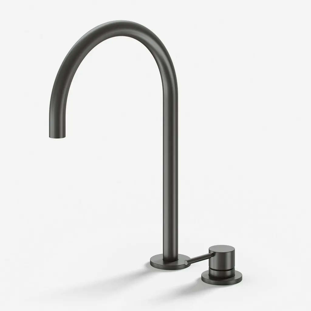 Semplice SHV505 S03 - Kitchen mixer with swivel spout, PVD Matt Gun Metal