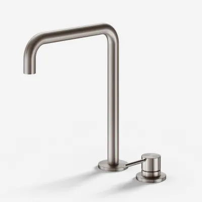 Semplice SHV505 S04 - Kitchen mixer with swivel spout, PVD Brushed Steel