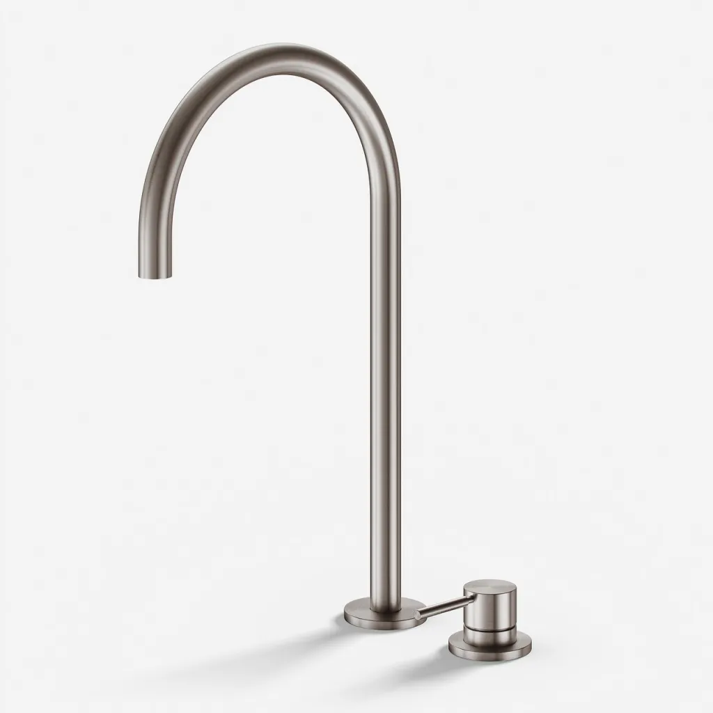Semplice SHV505 S05 - Basin mixer with fixed spout, PVD Brushed Steel