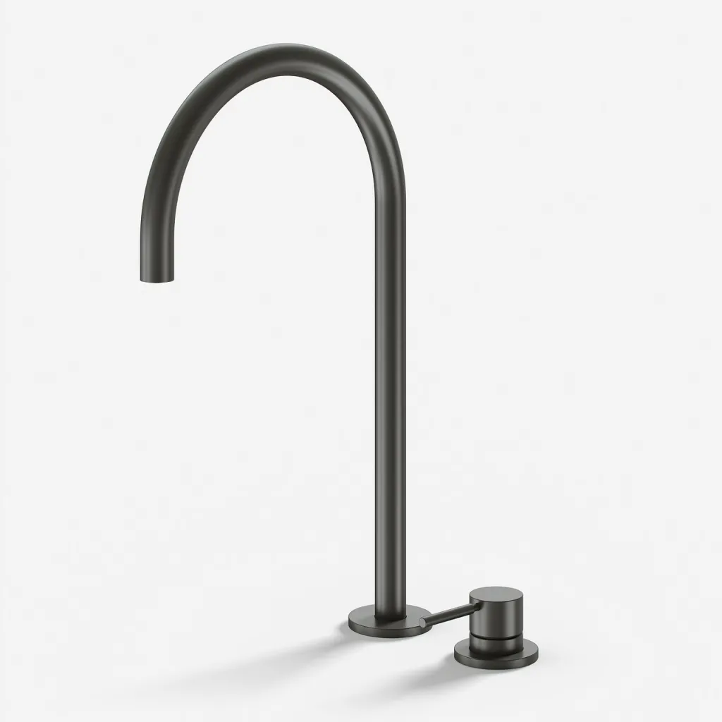 Semplice SHV505 S05 - Hand basin mixer with fixed spout, PVD Matt Gun Metal