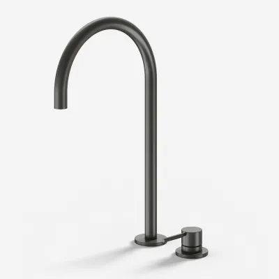 Semplice SHV505 S05 - Hand basin mixer with fixed spout, PVD Matt Gun Metal