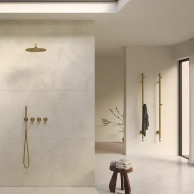 Pulcher® Style PS14 - Electric Towel Warmer w/Timer, PVD Brushed Brass