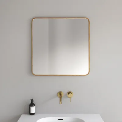 Noorwork NM6060 - 60x60 cm, Carpenter Wooden frame mirror in oiled Oak