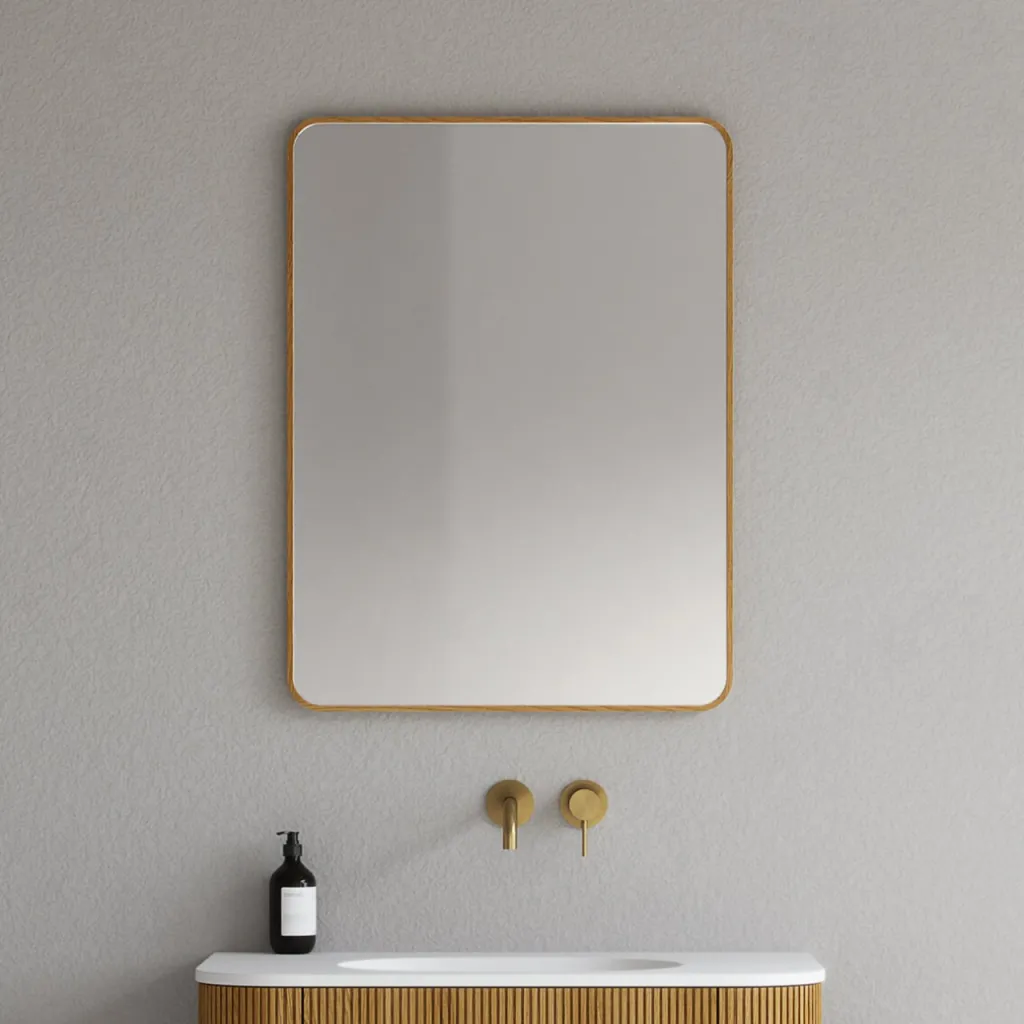 Noorwork NM6080 - 60x80 cm, Carpenter Wooden frame mirror in oiled Oak