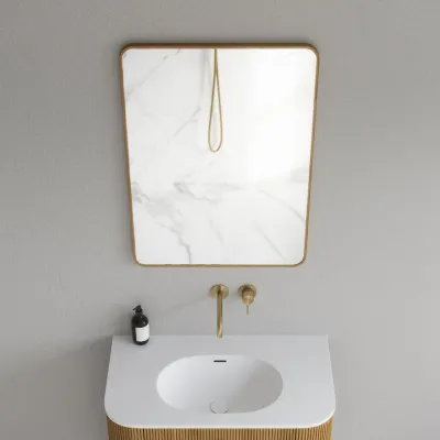 Noorwork NM6080 - 60x80 cm, Carpenter Wooden frame mirror in oiled Oak