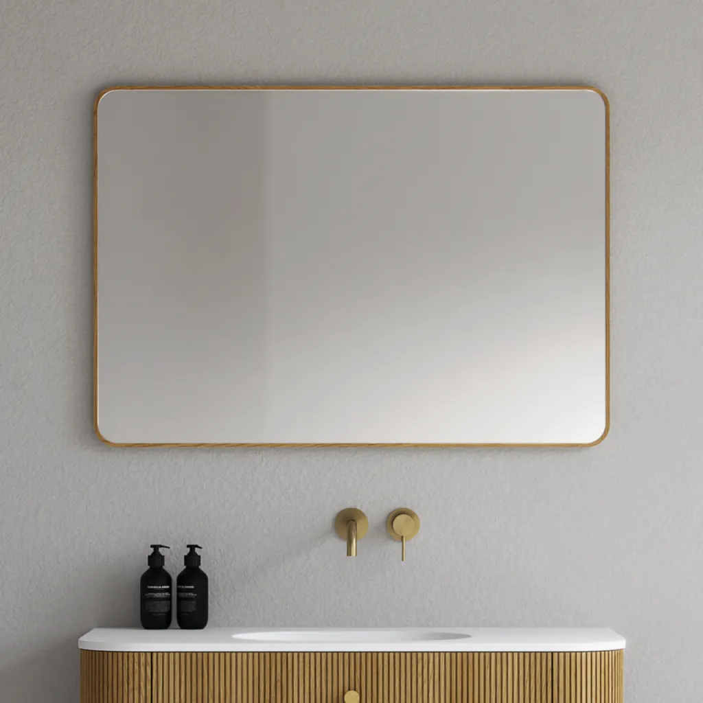 Noorwork NM7010 - 70x100 cm, Carpenter Wooden frame mirror in oiled Oak