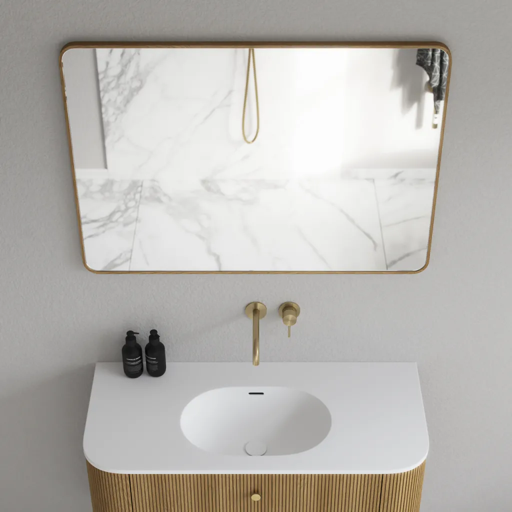 Noorwork NM7010 - 70x100 cm, Carpenter Wooden frame mirror in oiled Oak