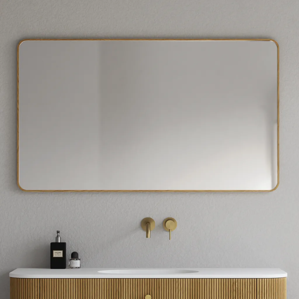 Noorwork NM7012 - 70x120 cm, Carpenter Wooden frame mirror in oiled Oak