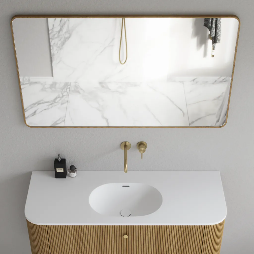 Noorwork NM7012 - 70x120 cm, Carpenter Wooden frame mirror in oiled Oak